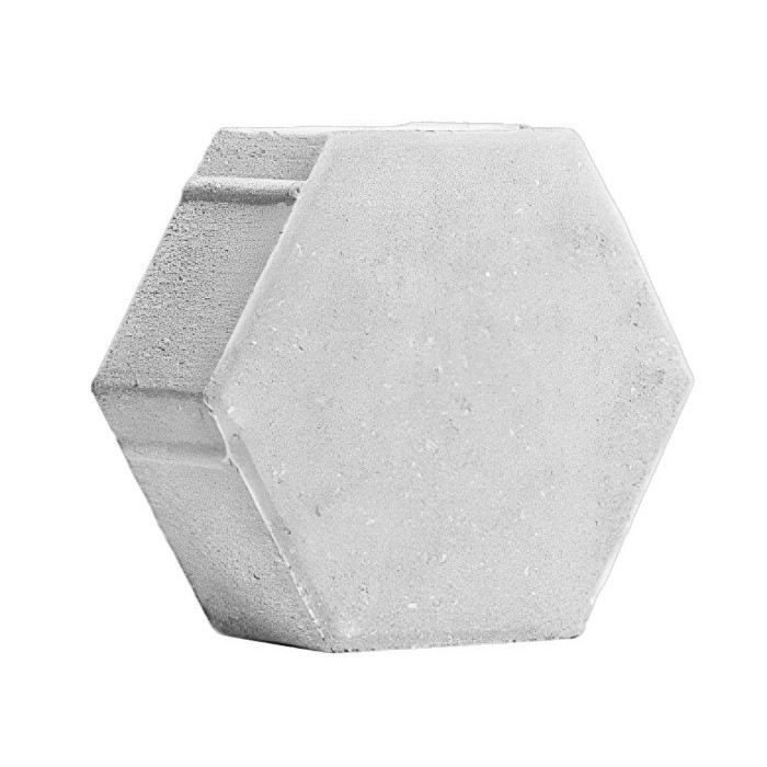 Фигурная тротуарная плитка Шестигранник 8 Белый